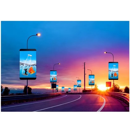 Affichage à LED de poteau d'éclairage public extérieur Écran LED P3 P4